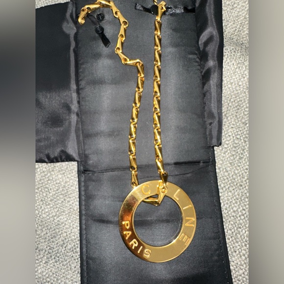 24K gold plated Celine vintage EXTRA LARGE necklace - Picture 3 of 13